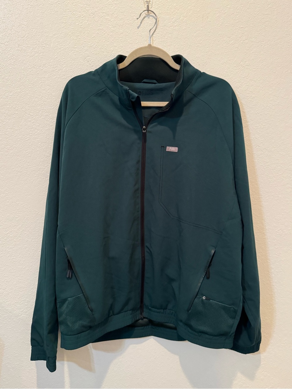 FIGS Technical Collection Cobaki Men's Performance Scrub Jacket Reef Green XL